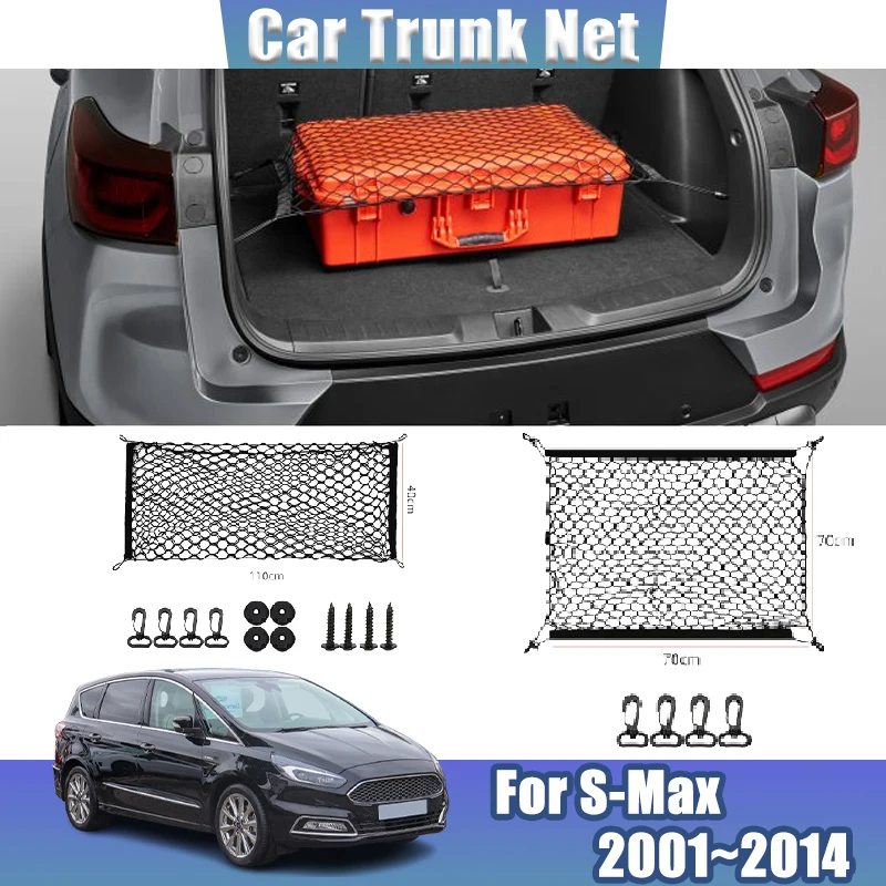 Car Trunk Net For Ford S-Max MK1 2006~2014 2013 Trunk Seat Elastic String Net Seat Back Bag Storage Pocket Bags Car Accessories
Car Trunk Net For Ford S-Max MK1 2006~2014 2013 Trunk Seat Elastic String Net Seat Back Bag Storage Pocket Bags Car Accessories