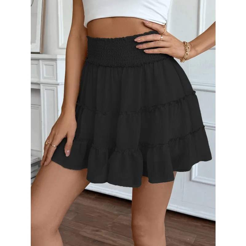 1pcs Women Solid Color Ruffled Tiered Skirt - High Waist Stretchy A-Line Half Skirt, with Built-in Shorts for Spring Summer Wear
1pcs Women Solid Color Ruffled Tiered Skirt - High Waist Stretchy A-Line Half Skirt, with Built-in Shorts for Spring Summer Wear