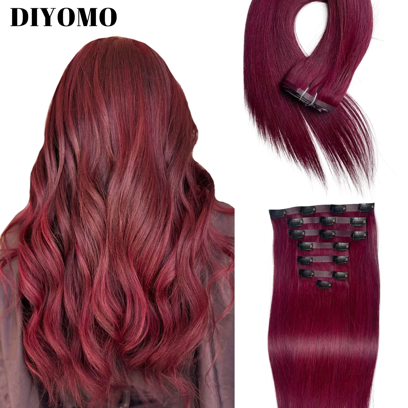 Diyomo 100% Real Human Hair Remy PU Clip-In Extensions 160g Easy Install Designed Specifically for Women
Diyomo 100% Real Human Hair Remy PU Clip-In Extensions 160g Easy Install Designed Specifically for Women