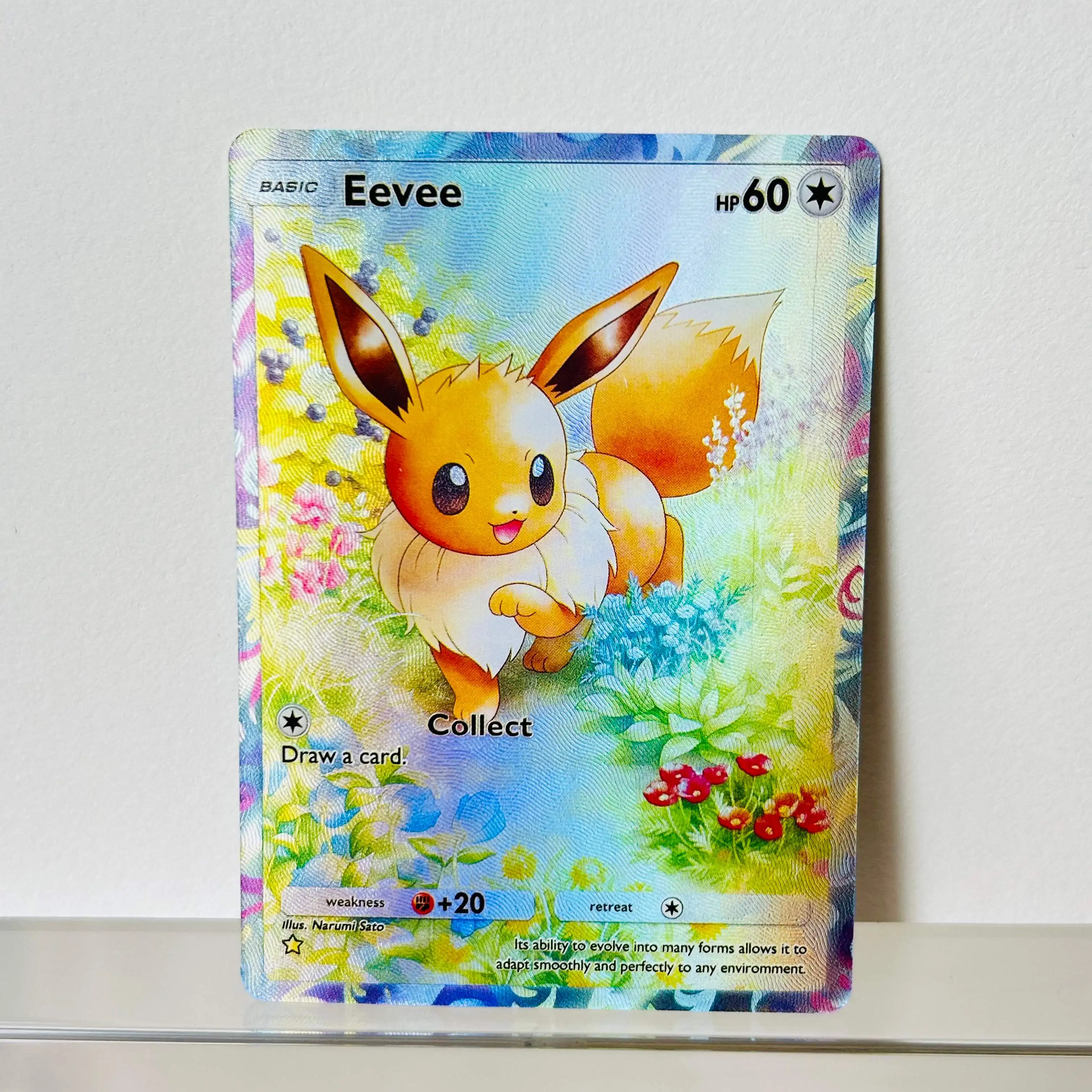 Pokémon Eevee English Card Holographic Texture Perfect Condition DIY Premium Anime Collection Card
Pokémon Eevee English Card Holographic Texture Perfect Condition DIY Premium Anime Collection Card