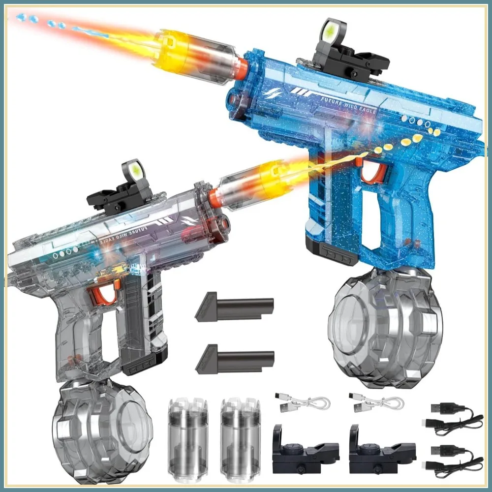 2 Pack Electric Water Guns with Lights, 26-32FT Range, 800CC Tank, Outdoor Summer Pool Toy for Ages 8+
2 Pack Electric Water Guns with Lights, 26-32FT Range, 800CC Tank, Outdoor Summer Pool Toy for Ages 8+