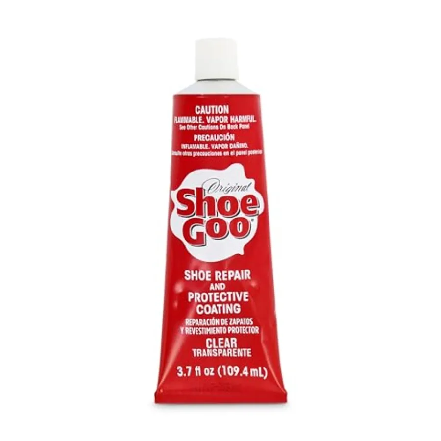Original Shoe Goo - 3.7 fl oz Tube - Clear Shoe Glue - Repairs Soles, Heels, Patches Small Holes - Bonds on Contact, Dries With
Original Shoe Goo - 3.7 fl oz Tube - Clear Shoe Glue - Repairs Soles, Heels, Patches Small Holes - Bonds on Contact, Dries With