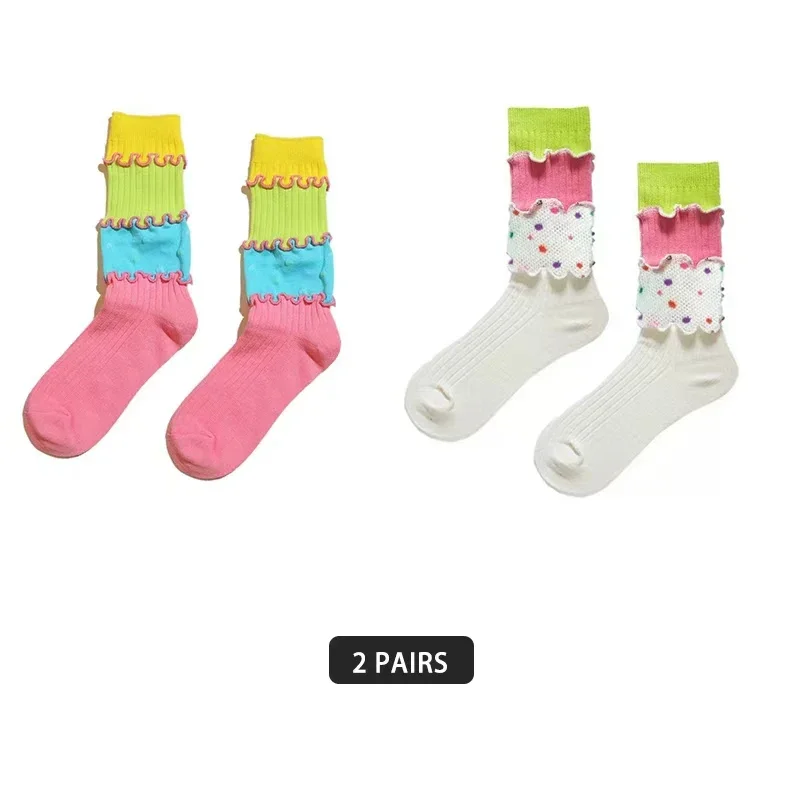 2/1 Pairs Colorful Cute Handmade Kid Girls Knee Patchwork Socks Sweet Festival Cotton Solid Soft Cozy Hose Sock for Child Girls
2/1 Pairs Colorful Cute Handmade Kid Girls Knee Patchwork Socks Sweet Festival Cotton Solid Soft Cozy Hose Sock for Child Girls