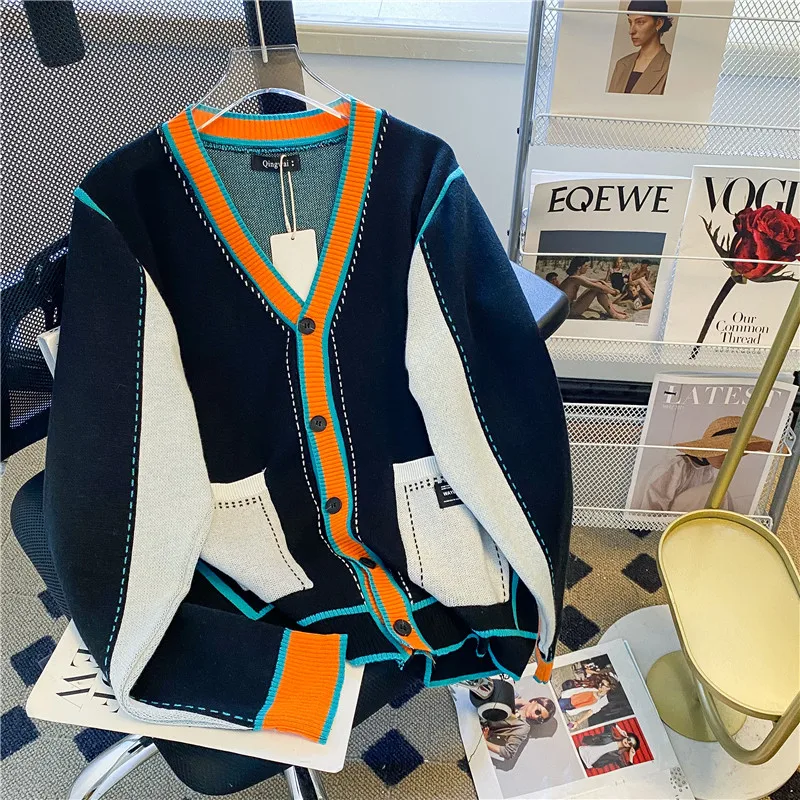 Autumn Knitted Sweater Men's Trendy Brand Color Blo Faion Personali Patch Button Open Cardigan Coat Casual Loose Fit V ...
Autumn Knitted Sweater Men's Trendy Brand Color Blo Faion Personali Patch Button Open Cardigan Coat Casual Loose Fit V ...