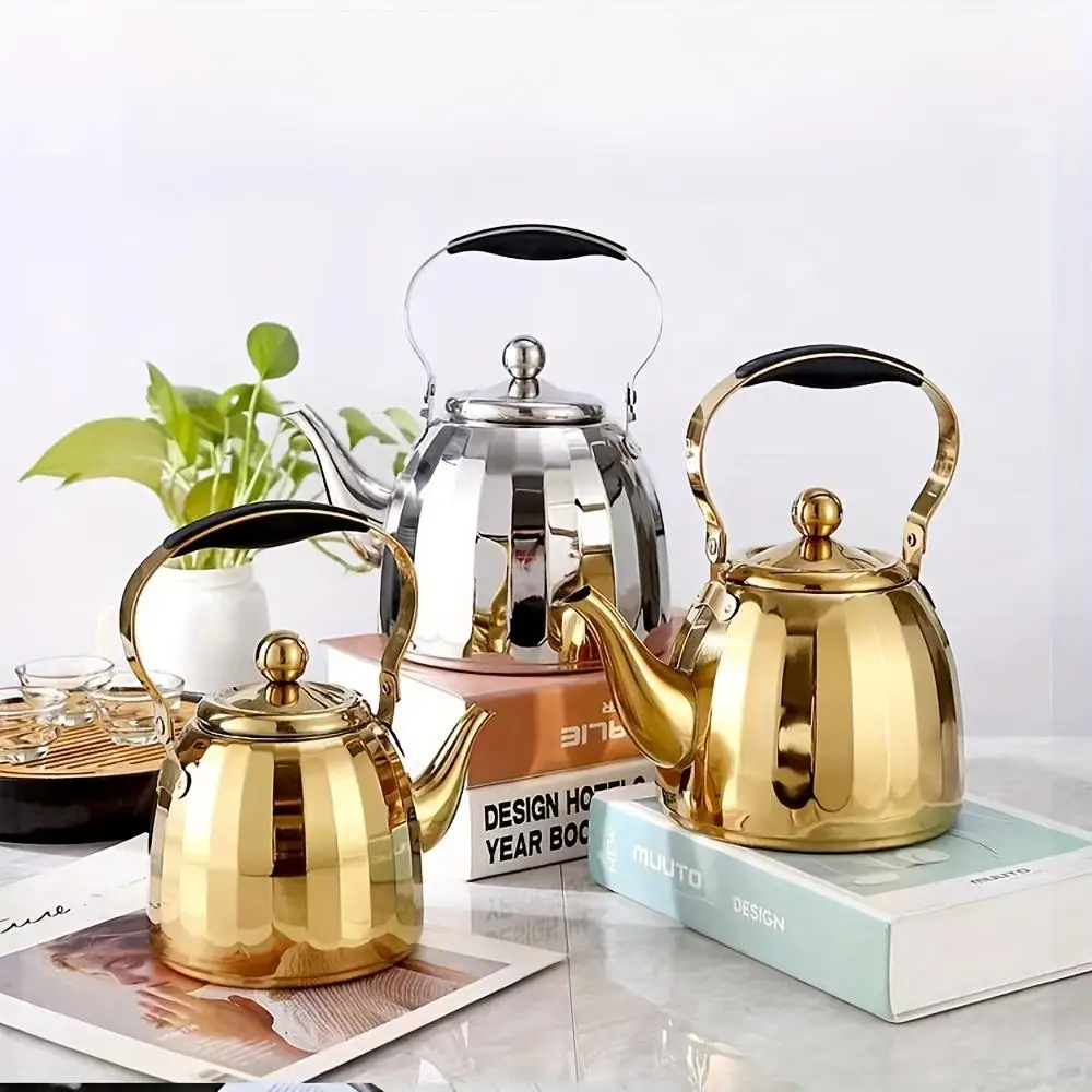Stainless Steel Tea Kettle with Filter Three Sizes Thickened Design Suitable for Induction Cooker Ideal for Coffee And Tea Home
Stainless Steel Tea Kettle with Filter Three Sizes Thickened Design Suitable for Induction Cooker Ideal for Coffee And Tea Home