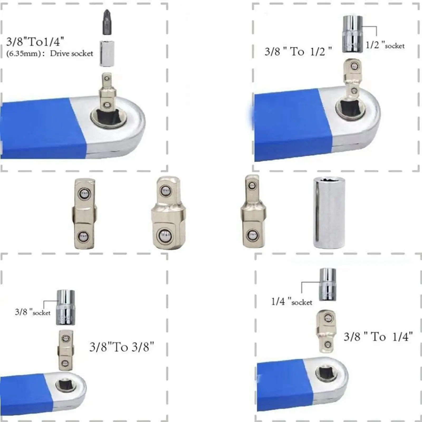 Multi-tooth Socket Wrench Set High Performance Adapter Impact Wrench Kit for Mechanic and Household Repairs
Multi-tooth Socket Wrench Set High Performance Adapter Impact Wrench Kit for Mechanic and Household Repairs