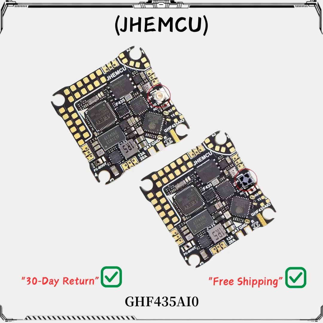 Контроллер полета JHEMCU GHF435AIO 20A — 2-4S с OSD/Baro/16 МБ Blackbox и встроенным ELRS 2,4 ГГц CRSF для дронов FPV Freestyle
Контроллер полета JHEMCU GHF435AIO 20A — 2-4S с OSD/Baro/16 МБ Blackbox и встроенным ELRS 2,4 ГГц CRSF для дронов FPV Freestyle