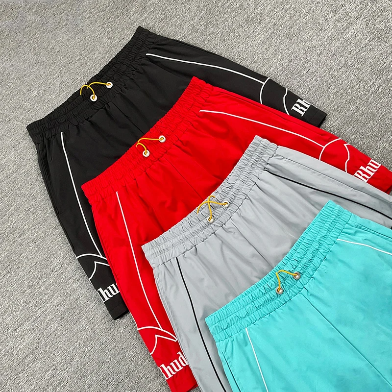 New RHUDE Men Casual Shorts Side Logo Print Elastic Waist Loose Summer Athletic Swim Shorts
New RHUDE Men Casual Shorts Side Logo Print Elastic Waist Loose Summer Athletic Swim Shorts