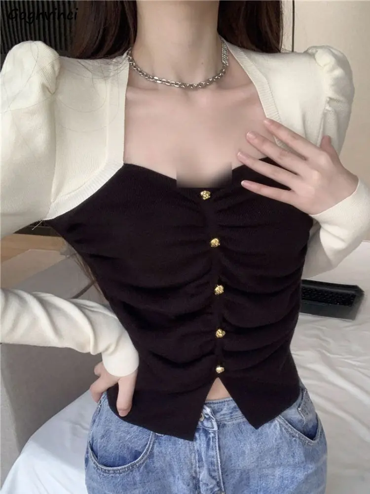 Knitted Pullovers Women Panelled Square Collar Autumn New Slim Hotsweet Patchwork Chic Long Sleeve Sweaters Sexy Females Elegant
Knitted Pullovers Women Panelled Square Collar Autumn New Slim Hotsweet Patchwork Chic Long Sleeve Sweaters Sexy Females Elegant