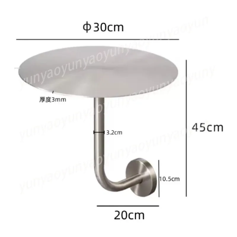 Designer Stainless Steel Wall Table, Round Mounted Bistro Table for Cafe Restaurant, Industrial Style
Designer Stainless Steel Wall Table, Round Mounted Bistro Table for Cafe Restaurant, Industrial Style