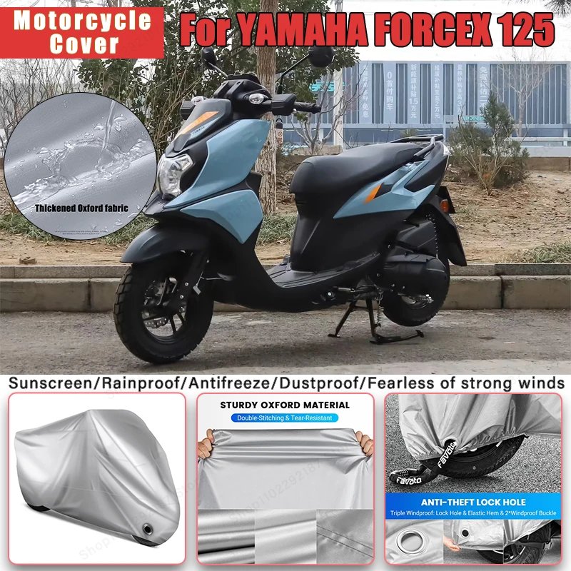 For YAMAHA FORCEX 125 No Ear Motorcycle Cover -Outdoor Full Body Protection, Waterproof Dustproof Sunscreen Moto Accessories
For YAMAHA FORCEX 125 No Ear Motorcycle Cover -Outdoor Full Body Protection, Waterproof Dustproof Sunscreen Moto Accessories