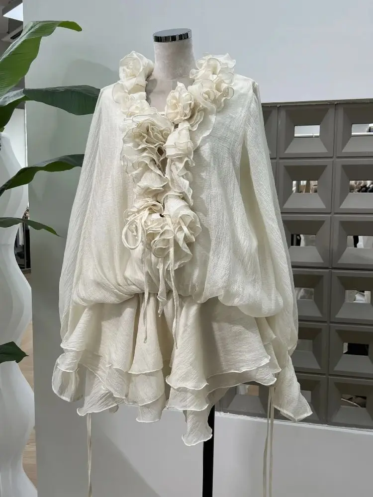 New Fashion Solid Loose Spliced 3D Flowers Vacation Dresses for Women Long Sleeves Patchwork Ruffles Fold Design Holiday Dress
New Fashion Solid Loose Spliced 3D Flowers Vacation Dresses for Women Long Sleeves Patchwork Ruffles Fold Design Holiday Dress