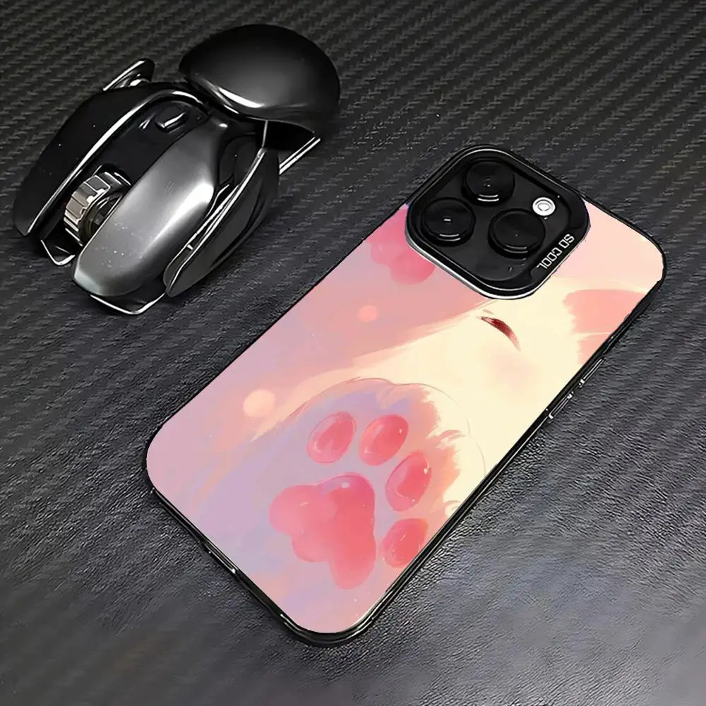 Pink cat paws case for iPhone 16 15 14 13 12 11 Pro/ Max/Plus shock-proof rear cover anti-fingerprint 
Pink cat paws case for iPhone 16 15 14 13 12 11 Pro/ Max/Plus shock-proof rear cover anti-fingerprint