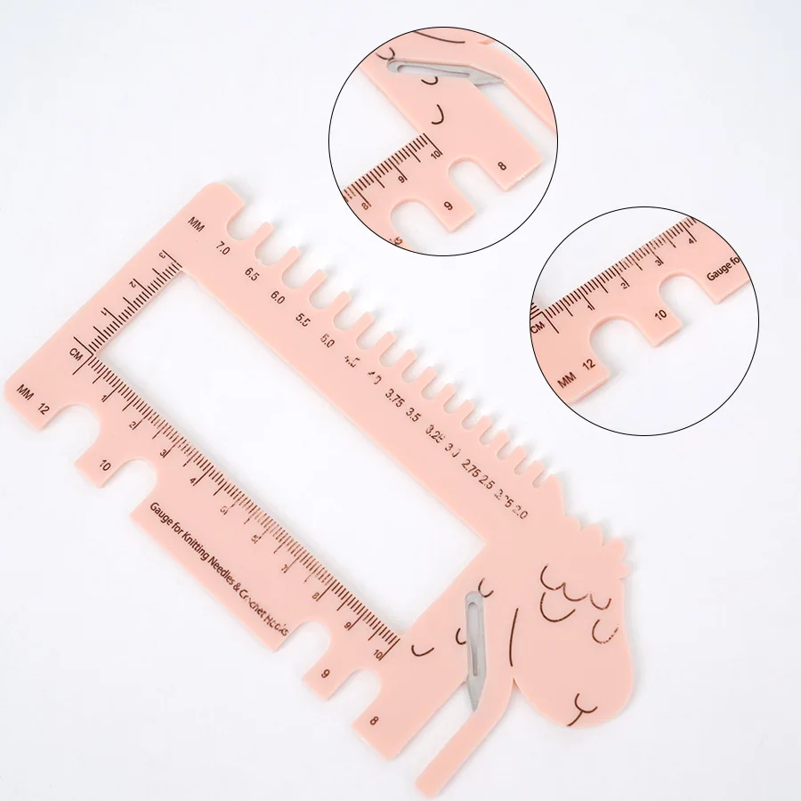 Portable ABS Plastic Horn Knitting Ruler, Special Knit Crochet Measure Gauge for Wool Yarn Clothing Hand Knitting Accessories
Portable ABS Plastic Horn Knitting Ruler, Special Knit Crochet Measure Gauge for Wool Yarn Clothing Hand Knitting Accessories