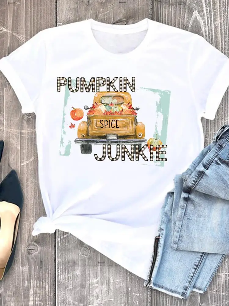 Halloween Thanksgiving Women Graphic Print Tee Ladies Clothing Lovely Style Cute 90s Sweet Lady Fall Autumn Style T T-shirts
Halloween Thanksgiving Women Graphic Print Tee Ladies Clothing Lovely Style Cute 90s Sweet Lady Fall Autumn Style T T-shirts