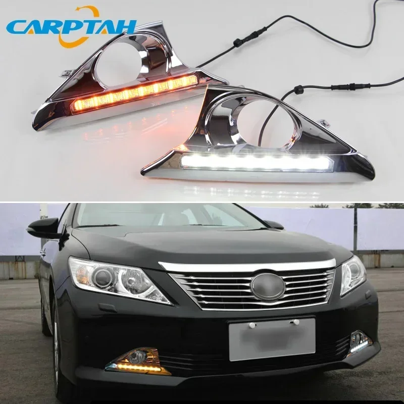 Car LED DRL Daylights For Toyota Camry 2012 2013 2014 Yellow Turn Signal Daytime Running Headlamps Auto Driving Lamp Foglamps
Car LED DRL Daylights For Toyota Camry 2012 2013 2014 Yellow Turn Signal Daytime Running Headlamps Auto Driving Lamp Foglamps