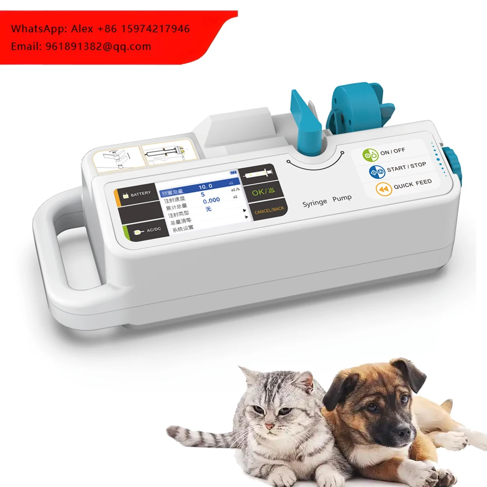 SP950 VET Portable Automatic Syringe Pump High Precision Infusion With Diagnosis Features For Dog Use
SP950 VET Portable Automatic Syringe Pump High Precision Infusion With Diagnosis Features For Dog Use