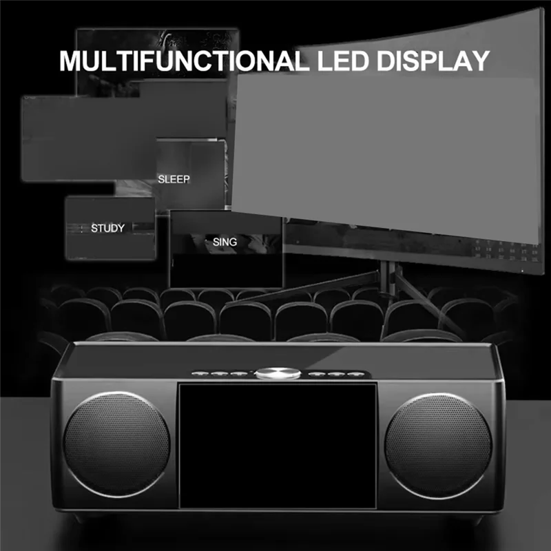 Video Bluetooth Speaker Theater K-Song Record Sound Music System With AUX USB TF Alarm Clock Fm Radio LED Display
Video Bluetooth Speaker Theater K-Song Record Sound Music System With AUX USB TF Alarm Clock Fm Radio LED Display