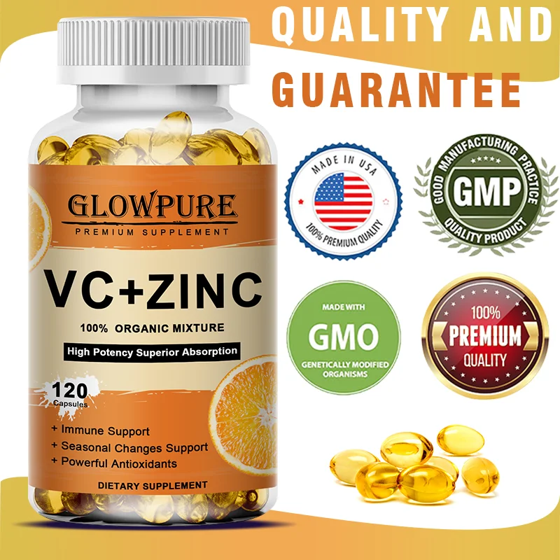 Vitamin C with Zinc for Immune Support & Antioxidant - Promotes Metabolism, Skin Whitening and Anti-Aging
Vitamin C with Zinc for Immune Support & Antioxidant - Promotes Metabolism, Skin Whitening and Anti-Aging
