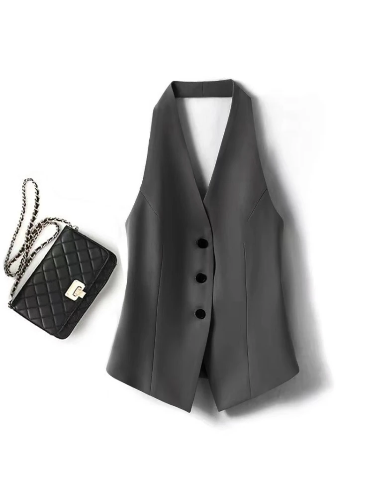 2025SanSheng Women 2 Piece Set Halter Neck Single-Breasted Pocket Sleeveless Halter Vest Tops+High Waist Zipper Pockets Wide Leg
2025SanSheng Women 2 Piece Set Halter Neck Single-Breasted Pocket Sleeveless Halter Vest Tops+High Waist Zipper Pockets Wide Leg