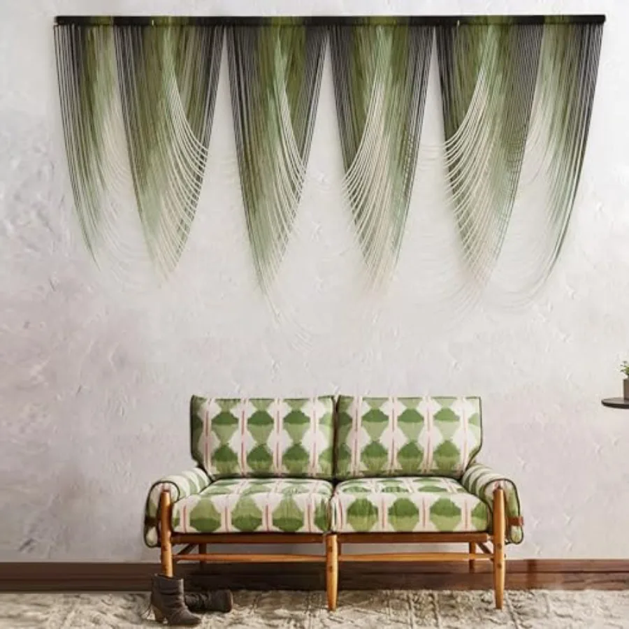 Macrame Wall Hanging Dip-Dyed Large Macrame Wall Decor Yarn Tapestry 57" W x 41" L For Headboard Bedroom Living Room Boho Fiber
Macrame Wall Hanging Dip-Dyed Large Macrame Wall Decor Yarn Tapestry 57" W x 41" L For Headboard Bedroom Living Room Boho Fiber