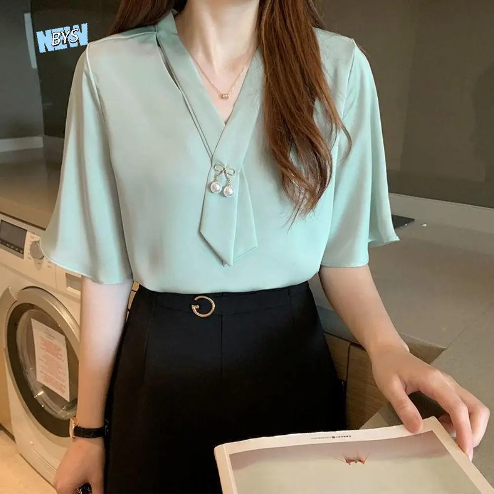 Модная однотонная элегантная рубашка с бантом, свободная профессиональная блузка с длинным рукавом, универсальные женские шифоновые блузки на шнуровке, женские
Модная однотонная элегантная рубашка с бантом, свободная профессиональная блузка с длинным рукавом, универсальные женские шифоновые блузки на шнуровке, женские