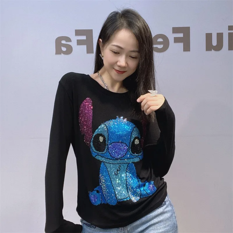 Ребристый хлопковый облегающий топ со стразами и круглым вырезом, женская осенняя эластичная универсальная многослойная рубашка с длинными рукавами, подчеркивающая фигуру
Ребристый хлопковый облегающий топ со стразами и круглым вырезом, женская осенняя эластичная универсальная многослойная рубашка с длинными рукавами, подчеркивающая фигуру