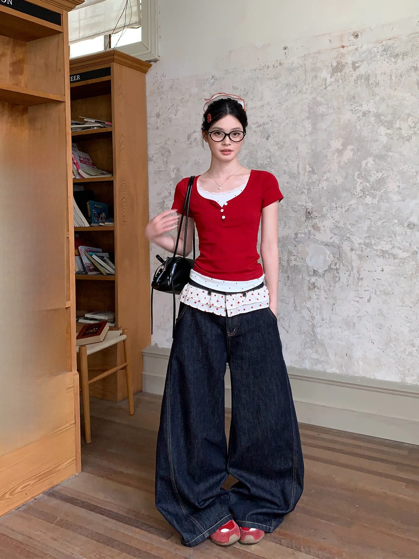 Deep Blue Retro Denim Jeans Women's Summer Loose Straight Casual Versatile Wide Leg Floor-Length Pants High Waist Zipper
Deep Blue Retro Denim Jeans Women's Summer Loose Straight Casual Versatile Wide Leg Floor-Length Pants High Waist Zipper