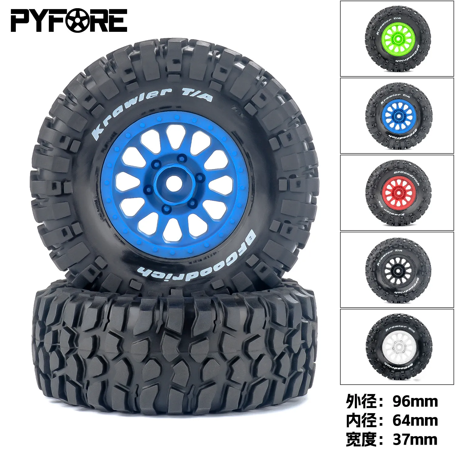 PYFORE 96 1/12mm Diamater Powerful Short-Sized Climbing Tire Off-Road Wear-Resistant RC Car Accessories
PYFORE 96 1/12mm Diamater Powerful Short-Sized Climbing Tire Off-Road Wear-Resistant RC Car Accessories