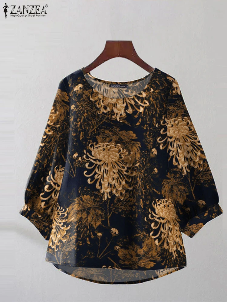 ZANZEA 2024 Autumn Retro Floral Print Shirts Holiday Round Neck Tops Women Long Sleeve Blouse Vintage Office Lady Cotton Chemise
ZANZEA 2024 Autumn Retro Floral Print Shirts Holiday Round Neck Tops Women Long Sleeve Blouse Vintage Office Lady Cotton Chemise