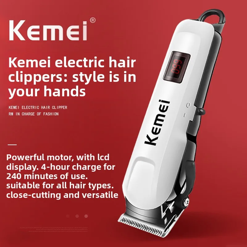 New KM-809A Hair Clipper Long Battery Life Electric Shaving Head Hair Clipper LCD Display Electric Push Clipper Hair Salon
New KM-809A Hair Clipper Long Battery Life Electric Shaving Head Hair Clipper LCD Display Electric Push Clipper Hair Salon