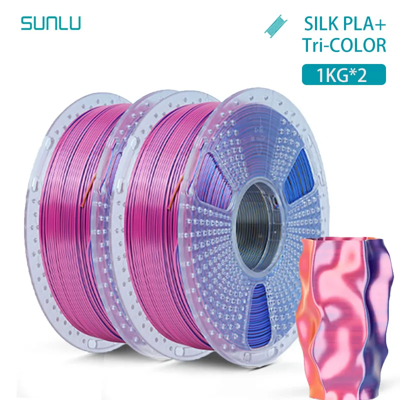 SUNLU 2KG SILK /Dual / Triple /Four Color 3D Printer Filament 1.75mm 1000g Spool (2.2lbs) Neatly Filament Fit Most FDM Printer
SUNLU 2KG SILK /Dual / Triple /Four Color 3D Printer Filament 1.75mm 1000g Spool (2.2lbs) Neatly Filament Fit Most FDM Printer