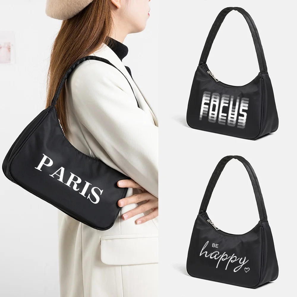 Nylon Underarm Bag Multifunctional Black Single Shoulder Bags Text Series Fashion Phone Purse Large Capacity Storage Pack
Nylon Underarm Bag Multifunctional Black Single Shoulder Bags Text Series Fashion Phone Purse Large Capacity Storage Pack