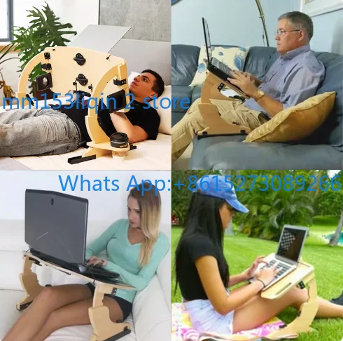 Laptop holder, computer table lying flat on the bed, adjustable folding and lifting wooden table
Laptop holder, computer table lying flat on the bed, adjustable folding and lifting wooden table