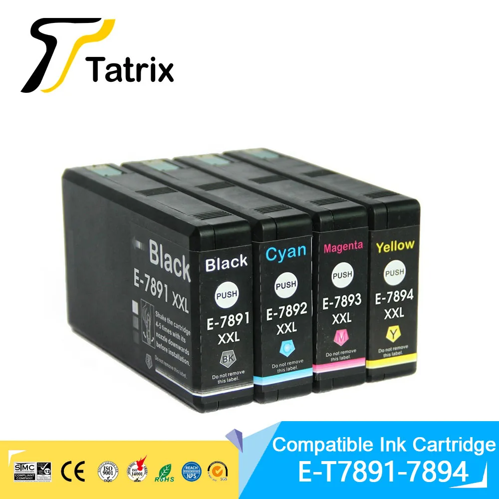Tatrix T7891 T7892 T7893 T7894 Premium Color совместимый картридж для принтера Epson WorkForce Pro WF-5110DW/ 5190DW/5620DWF
Tatrix T7891 T7892 T7893 T7894 Premium Color совместимый картридж для принтера Epson WorkForce Pro WF-5110DW/ 5190DW/5620DWF