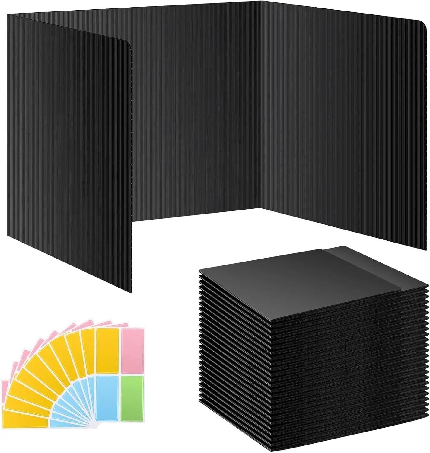 24 Pack Black Desk Dividers for Students, Privacy Shields with Extra Labels, Durable Waterproof Plastic Study Board
24 Pack Black Desk Dividers for Students, Privacy Shields with Extra Labels, Durable Waterproof Plastic Study Board