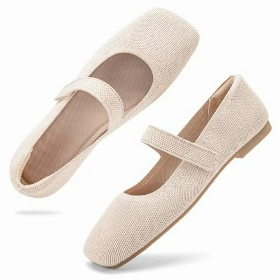 Soesyi Wide Toe Box Flats Women Comfort Slip On Ballet Shoes Mary Jane Dressy Knit Flats with Adjustable Straps Washable Casual
Soesyi Wide Toe Box Flats Women Comfort Slip On Ballet Shoes Mary Jane Dressy Knit Flats with Adjustable Straps Washable Casual