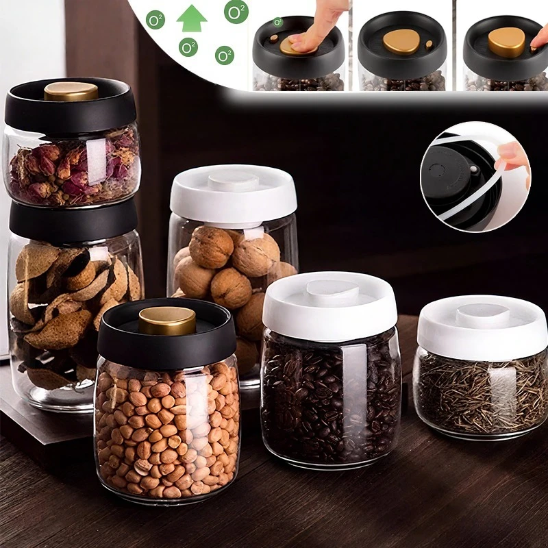 1PC Household Food Grains Keep Fresh Glass Storage Jar Moisture-proof Transparent Vacuum Seal Container Jars Kitchen Accessories
1PC Household Food Grains Keep Fresh Glass Storage Jar Moisture-proof Transparent Vacuum Seal Container Jars Kitchen Accessories