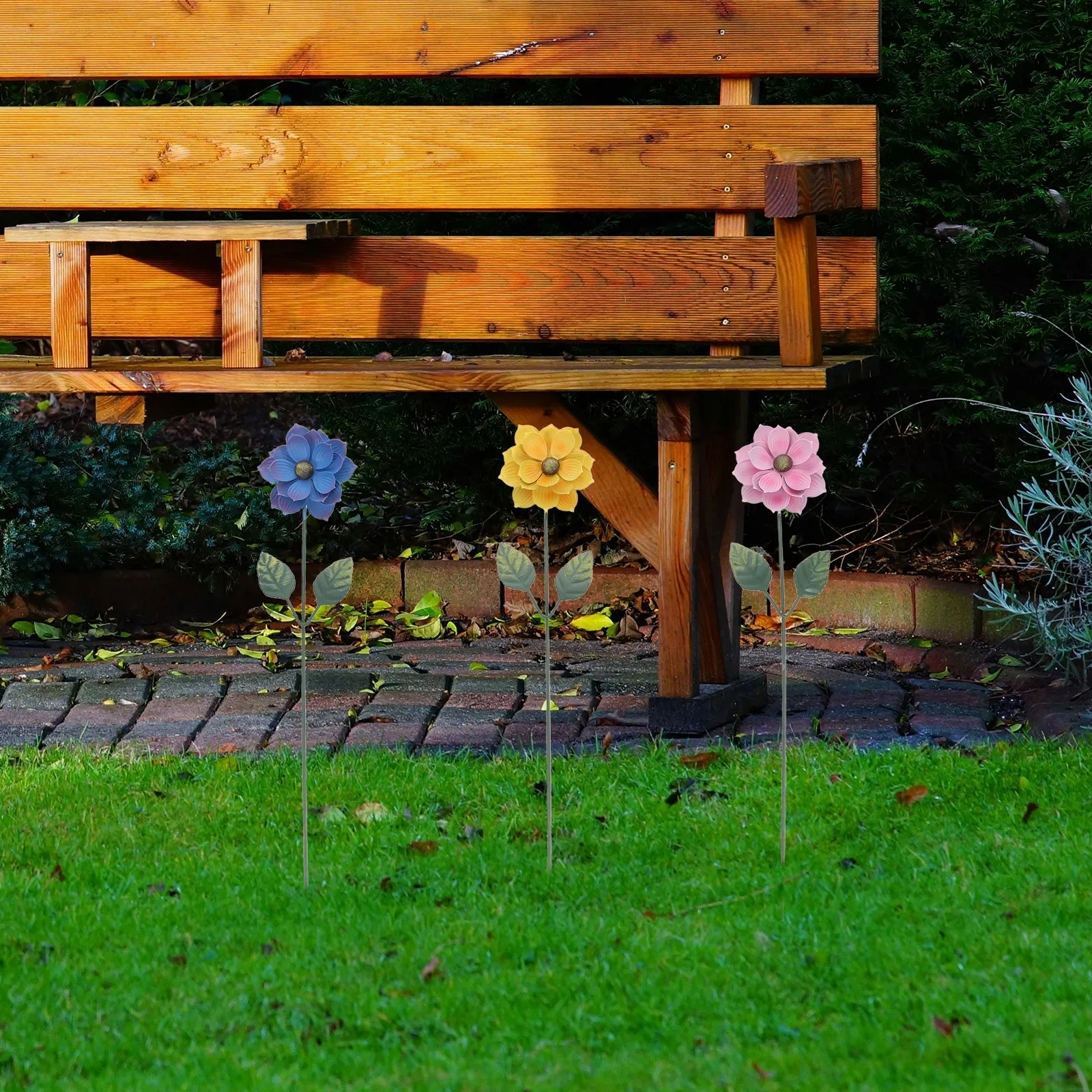 3Pcs Flower Garden Stakes Decorative Metal Lawn Patio Yard Art Outdoor Pathway Garden Decor Spring Outdoor Decoration Stakes
3Pcs Flower Garden Stakes Decorative Metal Lawn Patio Yard Art Outdoor Pathway Garden Decor Spring Outdoor Decoration Stakes