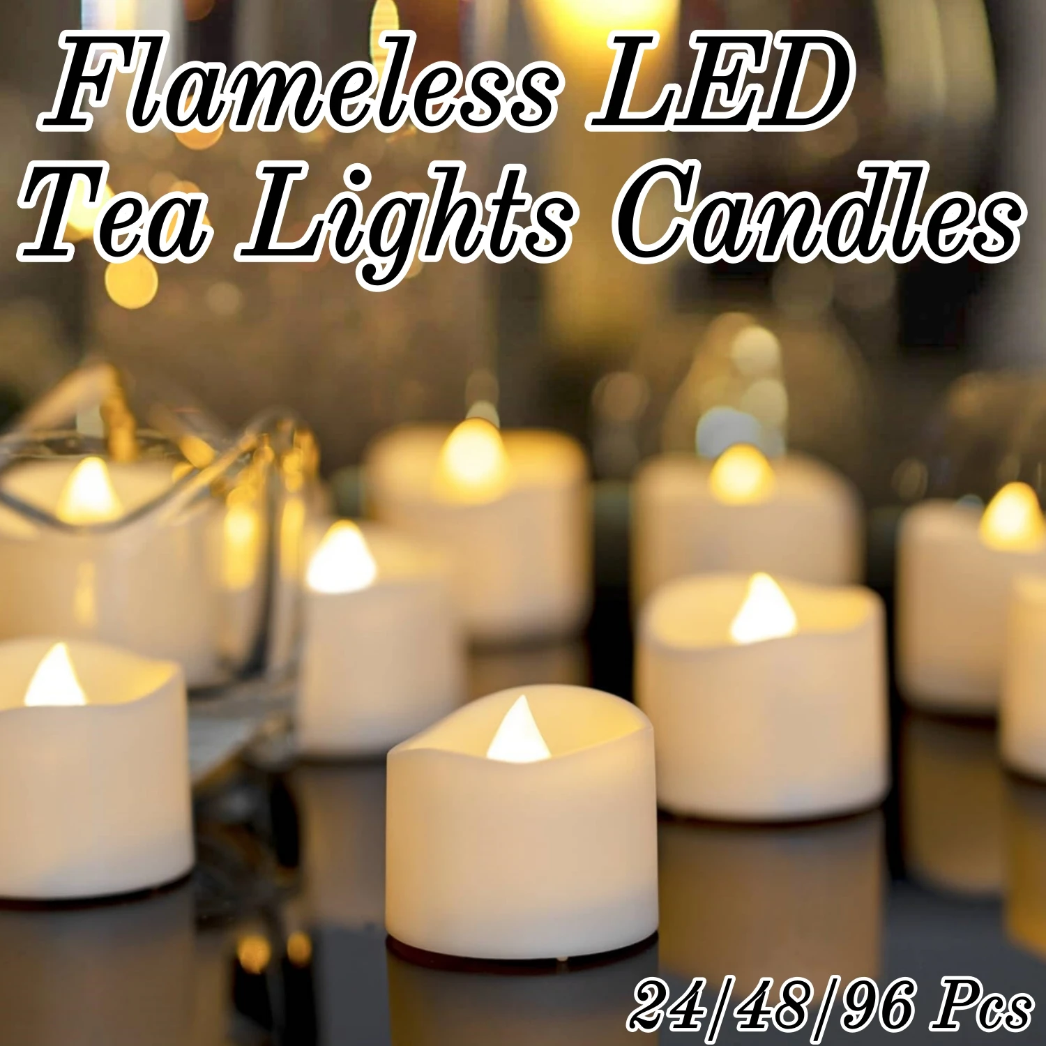 12-96Pcs Flameless LED Tea Lights Candles Battery Operated Electric Candles TeaLights for Votive Aniversary Wedding Centerpiece
12-96Pcs Flameless LED Tea Lights Candles Battery Operated Electric Candles TeaLights for Votive Aniversary Wedding Centerpiece