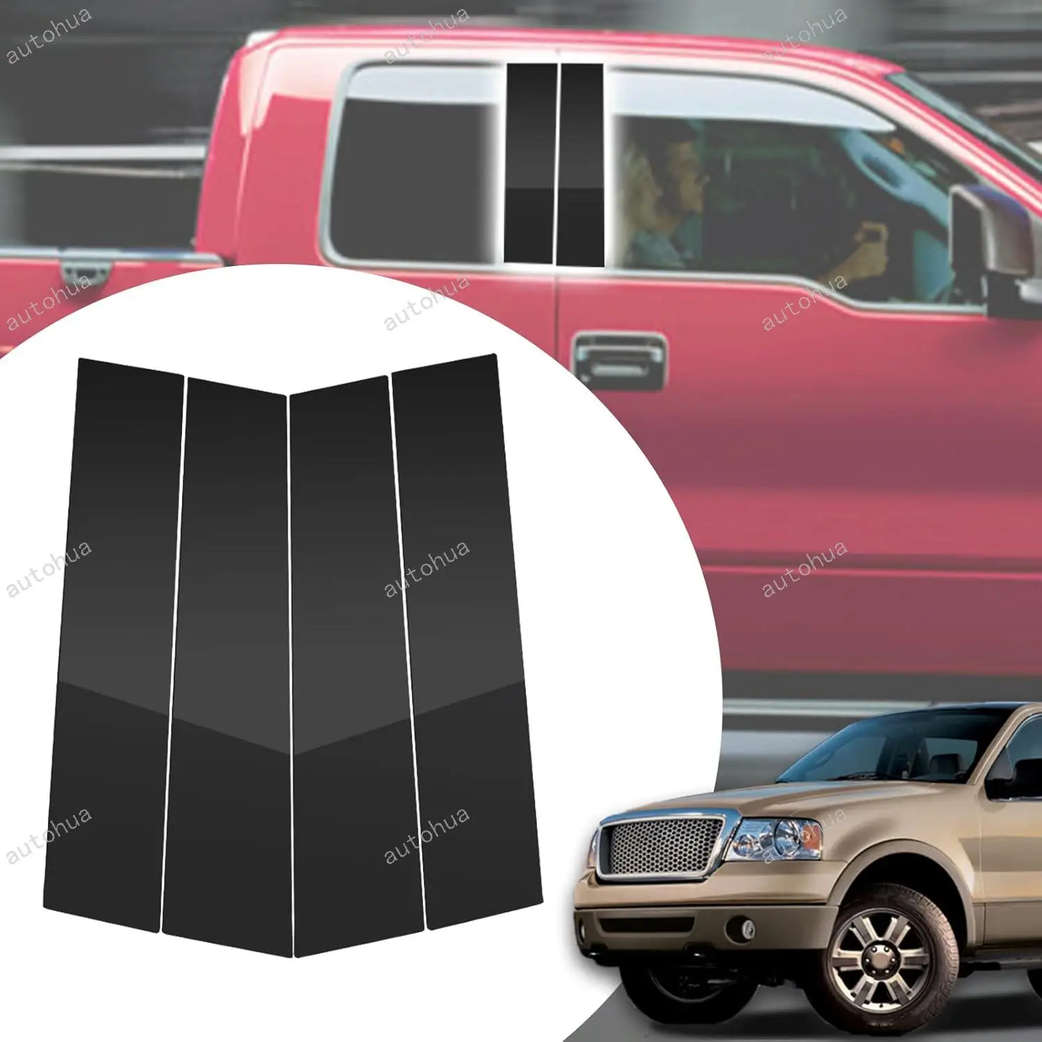 Door Pillar Post Trim for Ford F150 2004-2014 Side Door Pillar Anti Scratch Glossy PC Stickers Cover Moldings 6-pcs
Door Pillar Post Trim for Ford F150 2004-2014 Side Door Pillar Anti Scratch Glossy PC Stickers Cover Moldings 6-pcs