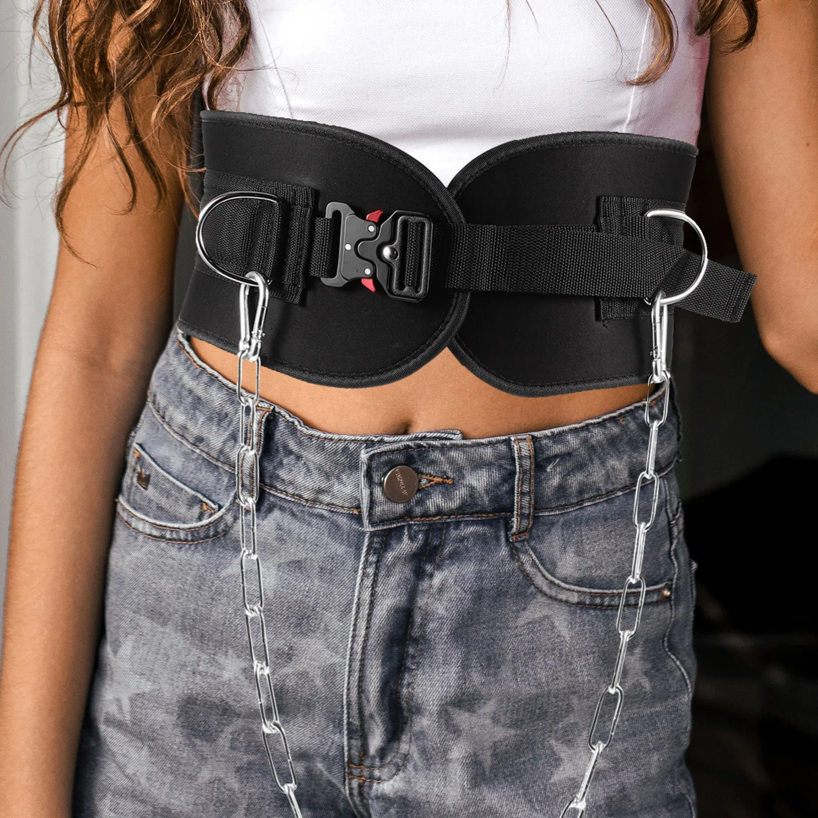 Waist Belt Metal Socket Weightlifting Fitness Dipping Pull Up Weighted Sports Gym Training Belts Chain Bodybuilding
Waist Belt Metal Socket Weightlifting Fitness Dipping Pull Up Weighted Sports Gym Training Belts Chain Bodybuilding