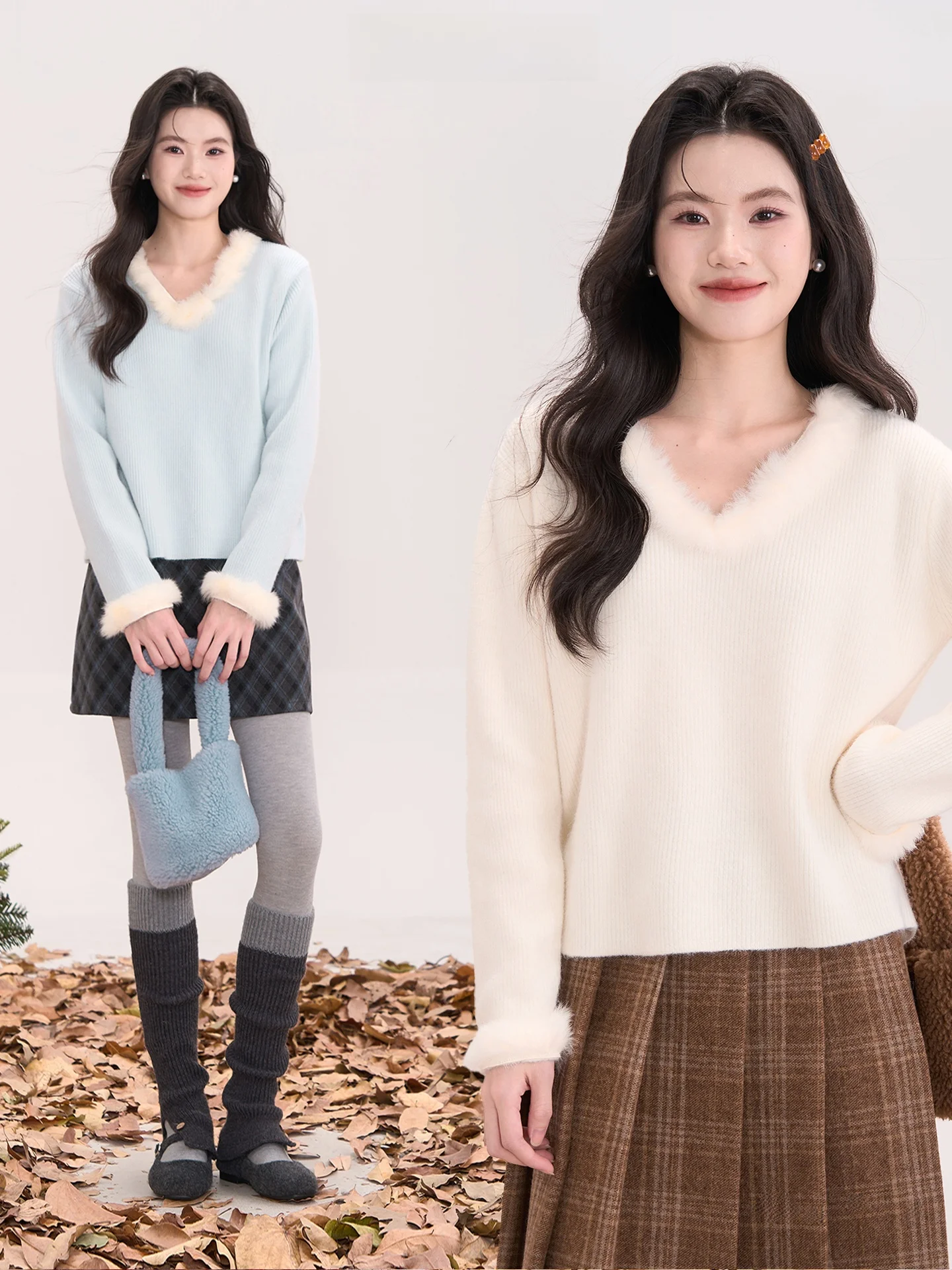 Autumn Winter Women's Slim Fit Knitted Sweater V-Ne Plu Korean Sle Princ Sle Long Sve Wool Blend Fce Top
Autumn Winter Women's Slim Fit Knitted Sweater V-Ne Plu Korean Sle Princ Sle Long Sve Wool Blend Fce Top