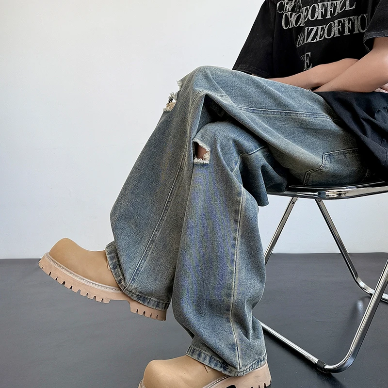2025 Spring and Summer Thin American Jeans Teenagers High Street Ripped Loose Retro Straight-leg Trendy Brand Floor Pants
2025 Spring and Summer Thin American Jeans Teenagers High Street Ripped Loose Retro Straight-leg Trendy Brand Floor Pants
