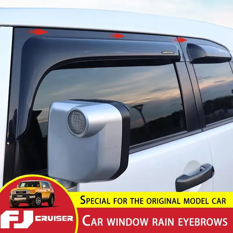 For Toyota FJ Cruiser Window Sun Vent Visor Car Window Rain Eyebrows Widen Rain Guards Shield Rainproof Exterior Accessories
For Toyota FJ Cruiser Window Sun Vent Visor Car Window Rain Eyebrows Widen Rain Guards Shield Rainproof Exterior Accessories