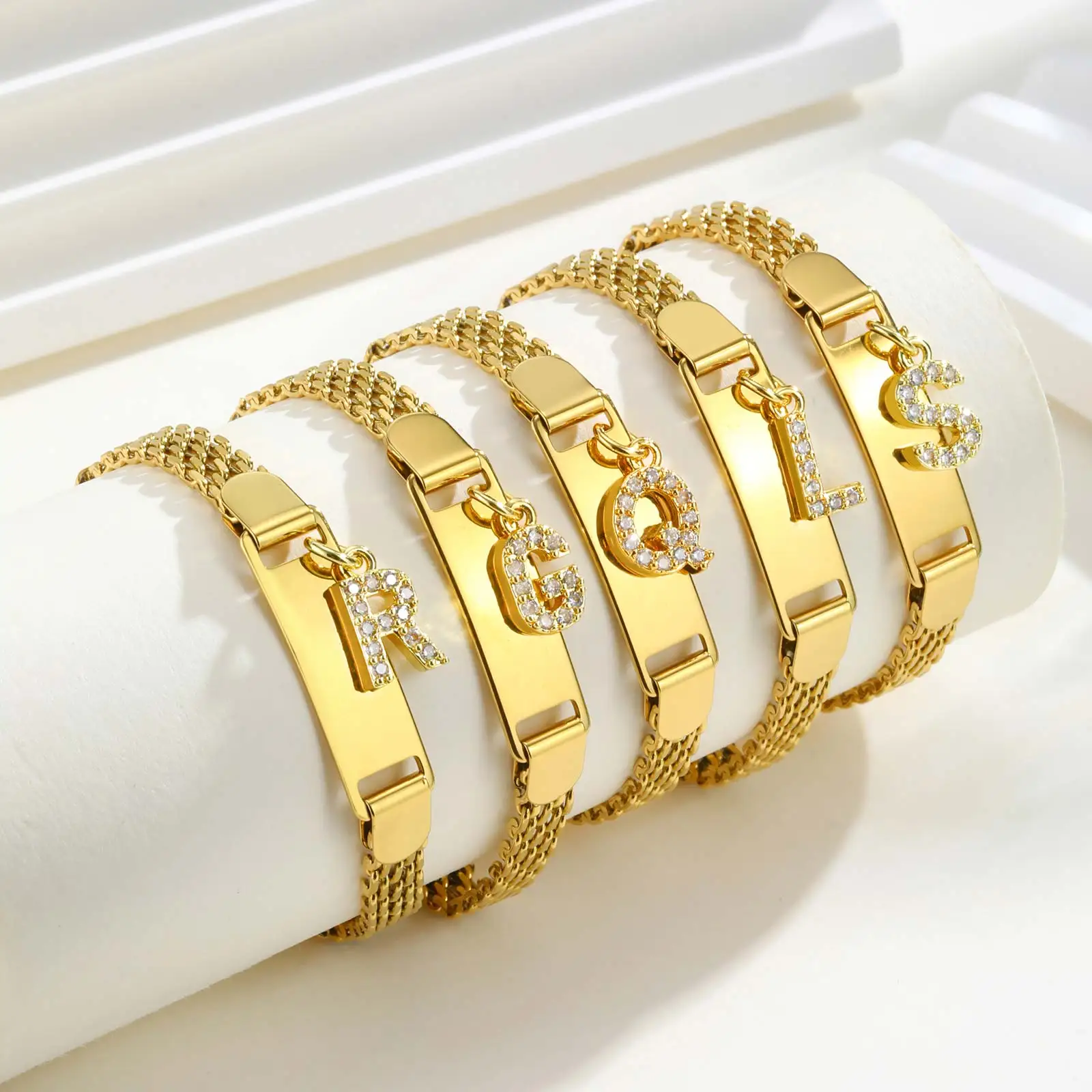 Personalized Engrave ID Name Custom Bracelet for Women Girl, Initial A-Z Letter Alphabet Pendant Stainless Steel Jewelry Gift
Personalized Engrave ID Name Custom Bracelet for Women Girl, Initial A-Z Letter Alphabet Pendant Stainless Steel Jewelry Gift