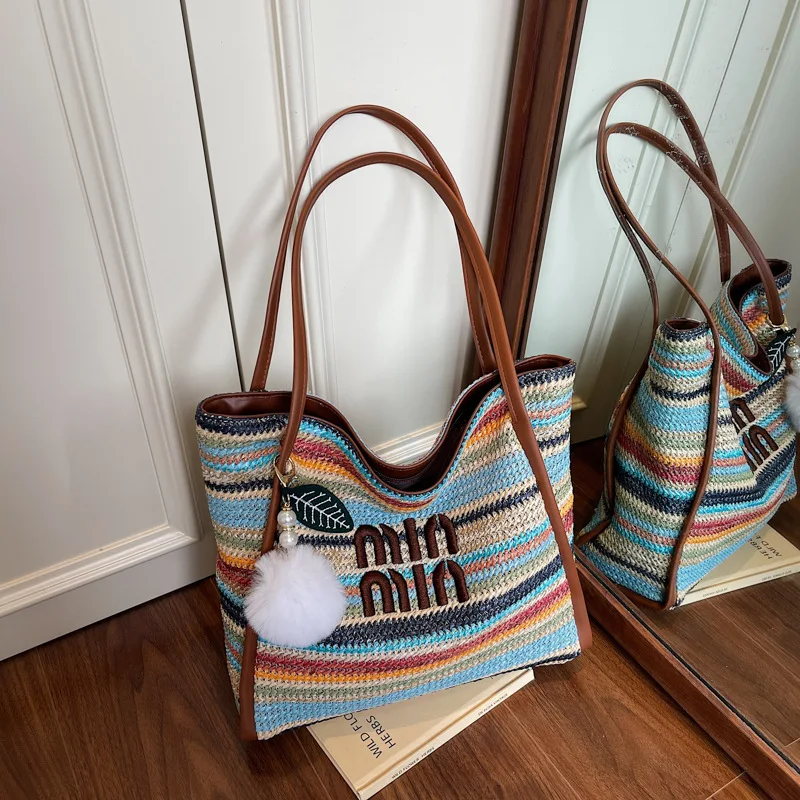 Designer Inspired 2025 Woven Bag, Women's Colorful Crochet Crossbody, Unique Bohemian Sling, Vacation Style
Designer Inspired 2025 Woven Bag, Women's Colorful Crochet Crossbody, Unique Bohemian Sling, Vacation Style