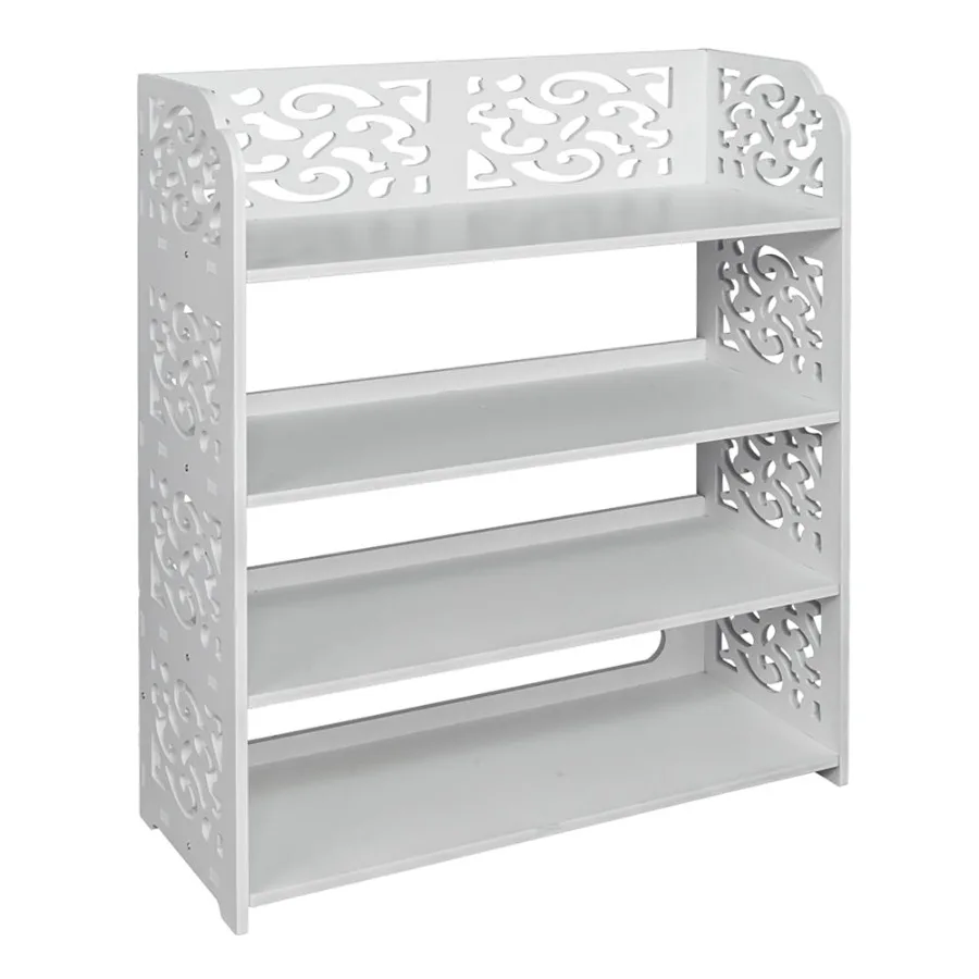 Four Tiers Carved Shoe Rack White
Four Tiers Carved Shoe Rack White