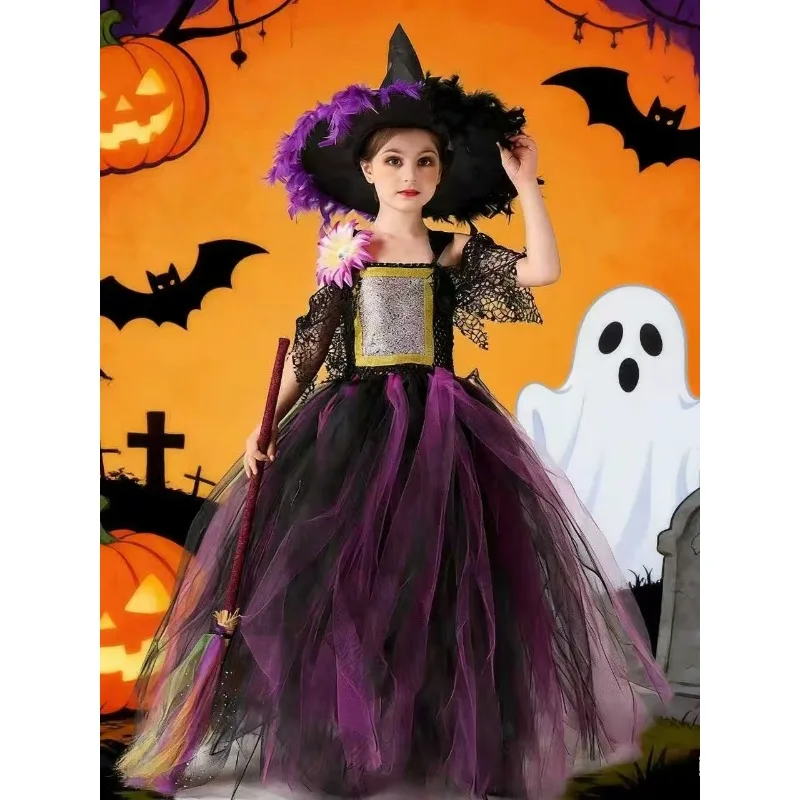 Halloween Witch Long Tulle Dress Spider Sleeve Puffy Tutu Skirt Fancy Party Cosplay Stage Performance Festival Outfit Wear
Halloween Witch Long Tulle Dress Spider Sleeve Puffy Tutu Skirt Fancy Party Cosplay Stage Performance Festival Outfit Wear