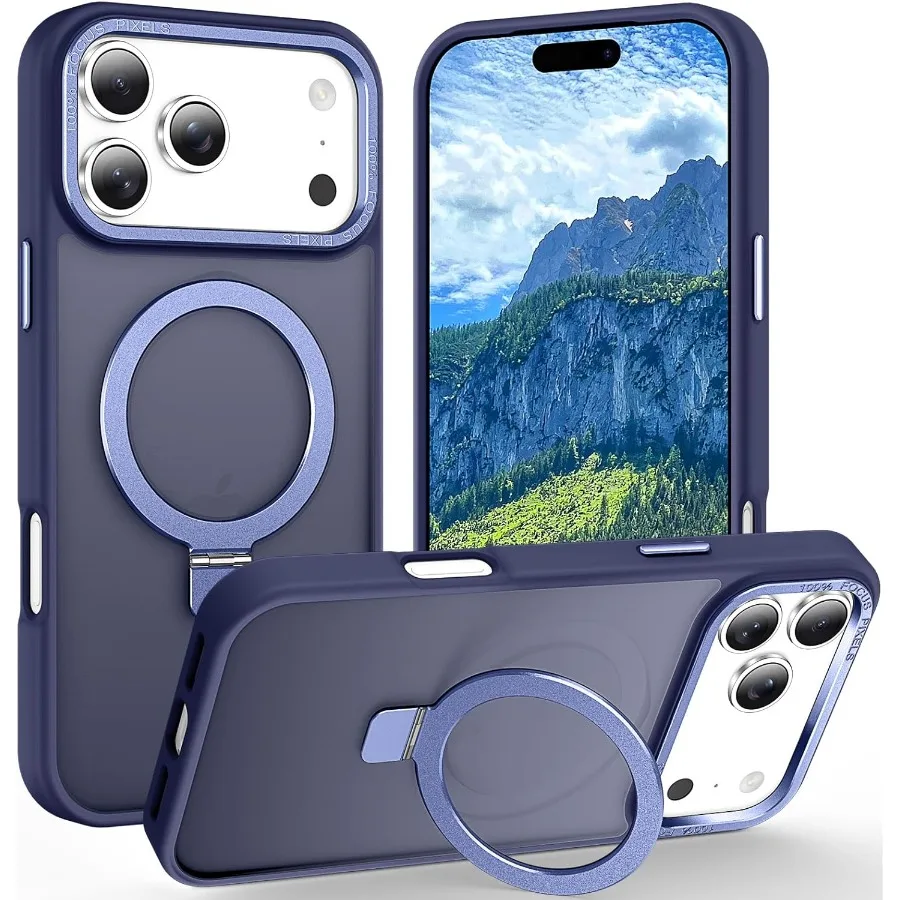 Magnetic iPhone 17 Pro Case with Built-in Ring Stand for Enhanced Accessibility and Convenience Offers 10 FT Drop Protection
Magnetic iPhone 17 Pro Case with Built-in Ring Stand for Enhanced Accessibility and Convenience Offers 10 FT Drop Protection